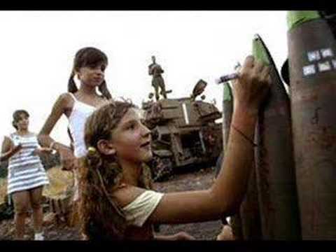 Israeli children signing on missiles aimed at killing Lebanese children during July war in 2006