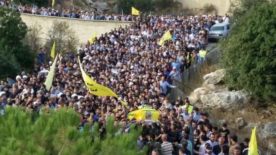 funeral of Hezbollah commander Hasan al-Hajj