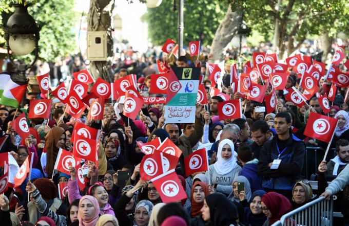 Tunis Streets Thronged for Revolution Anniversary