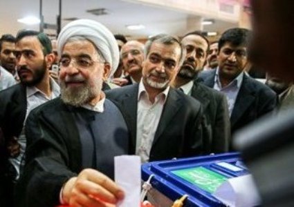 President Hasan Rouhani cast ballot in Iran elections