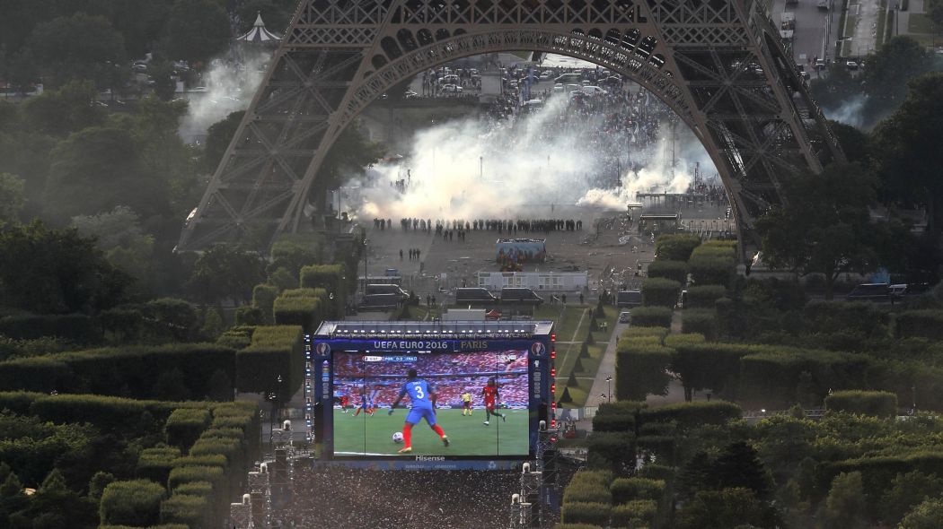 Eiffel Tower Closed Monday after Euro 2016 Clashes