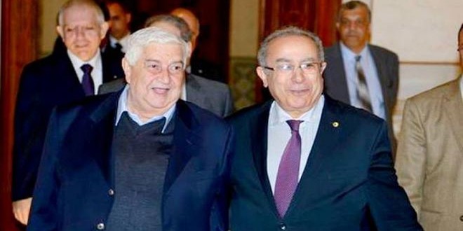 Syrian Foreign Minister Walid al-Moallem in Algeria