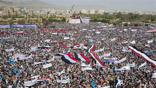 Yemenis Hold Nationwide Rallies to Denounce Year-Long Saudi Aggression