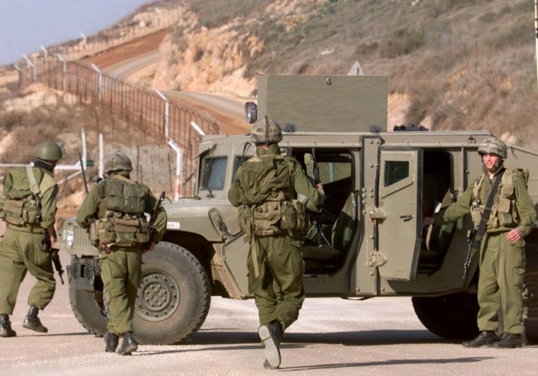 soldiers at Israeli post in Metullah - Lebanon border