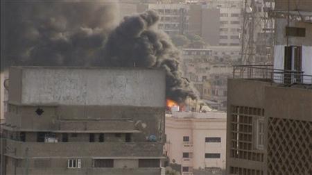 Fire Tears through Egypt Interior Ministry Building