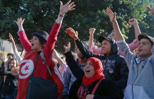 Tunisian Police Break Up Demo