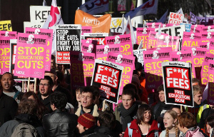 Protesters Occupy London’s Trafalgar Square