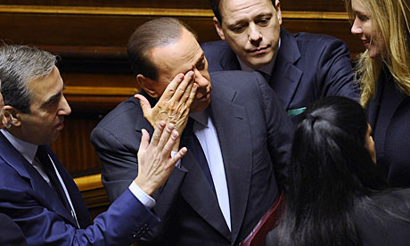 Berlusconi Scrapes through Crucial Confidence Vote
