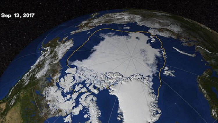 الجليد البحري يبلغ أدنى مستوياته في القطب الشمالي!