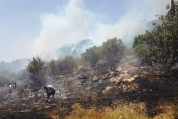 حريق في بسابا