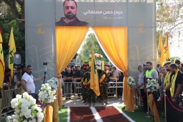 الشهيد حيدر حسن مسلماني في الناقورة بموكب مهيب