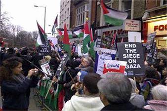 Manifestation devant l’ambassade d’Israël à Londres