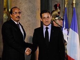 Lors d'une visite du président mauritanien en France en 2009