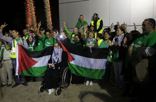 Des militants pro-palestiniens, la plupart français, à Gaza contre le blocus
