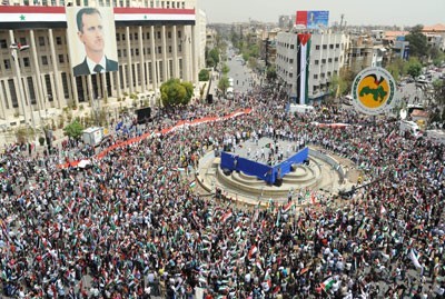 65ème anniversaire du Baas syrien: manifestations populaires denses..

