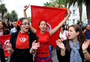 Manifestation à Tunis pour la liberté et les femmes
