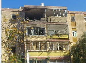 Appartement détruit à Kiryat Malachi