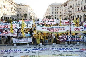 La manifestation en Grèce