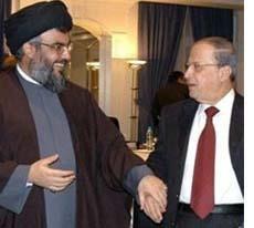 Le général Aoun et Sayed Nasrallah