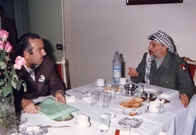 Yasser Arafat et Abou Jihad