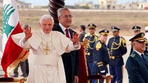 le pape Benoît et le président Sleimane