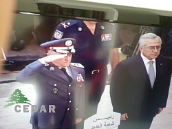 la cérémonie en présence du président Sleimane et du directeur des FSI le général Rifi