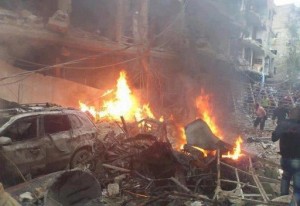 L'explosion à Hajar el-Aswad