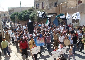 Manifestation à kassir (Homs) contre le régime