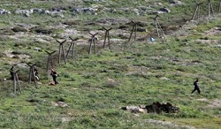 La frontière entre Rass el-Aïn et la Turquie