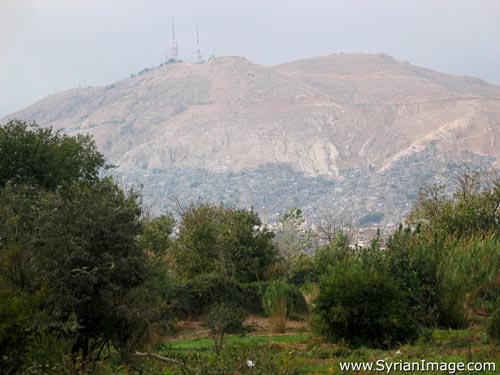 Les montagnes entourant Damas