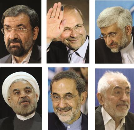 Les six candidats à la présidentielle iranienne 