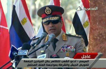 Egypte: le chef de l’armée appelle à manifester 