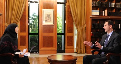Interview d'AlManar avec le président Assad
