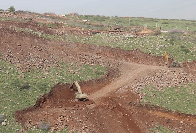 la construction d'une rue militaire au Wazzani