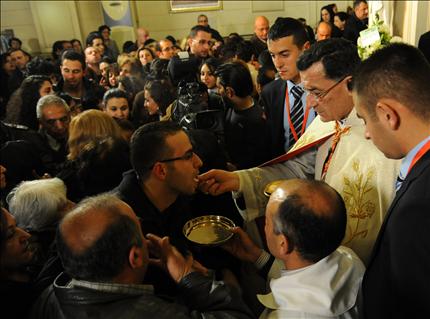 Le patriarche maronite Béchara Raï en Syrie