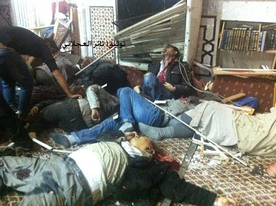 Une scène des victimes dans la mosquée
