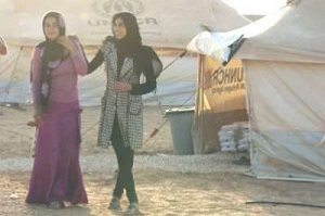 Jeunes filles au camp Zaatari