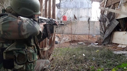 Un soldat de l'armée syrienne