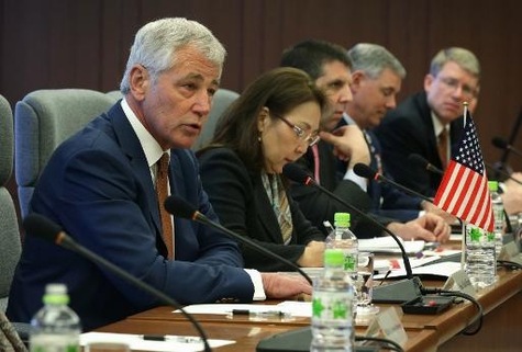 Chuck Hagel, patron de la Défense américaine, sur le porte-avions chinois