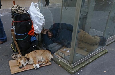 Les sans domicile ont augmenté de 50% en France depuis 2001