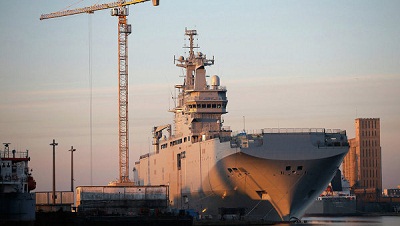 Mistral: sortie en mer du Vladivostok à Saint-Nazaire, les marins russes à bord