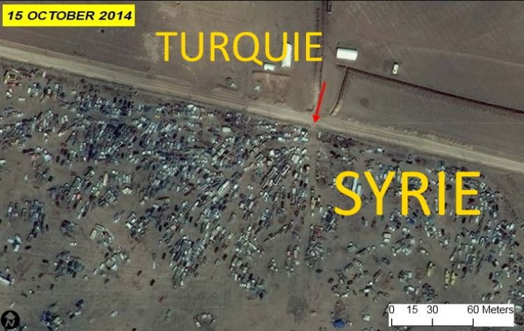 Kobané, les images satellite de l’exode