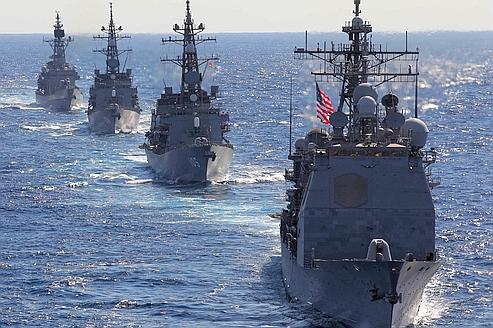 Exercices militaires américains, australiens et japonais aux abords du Pacifique