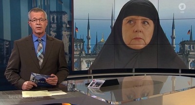 Merkel en burqa: une chaîne TV allemande sous le feu des critiques