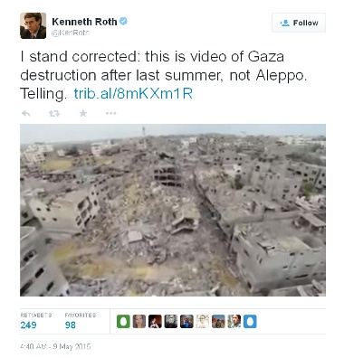 Syrie: Human Rights Watch poursuit ses accusations à l’aide de fausses photos