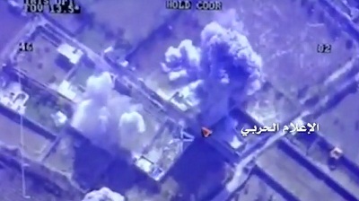 Syrie: Image du raid qui a tué Allouche. Son successeur nommé. Le Nosra le salue