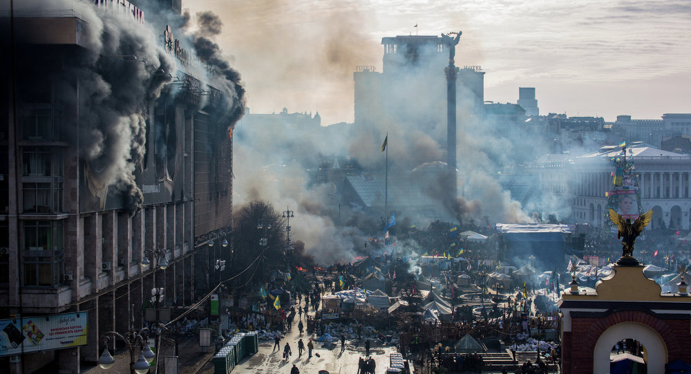 Manifestation antigouvernementale à Kiev