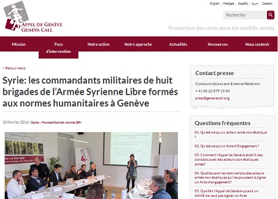 Syrie: La Suisse tente de ressusciter l’ASL et de nettoyer sa réputation