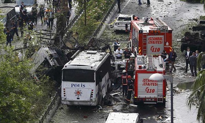 Turquie: 11 morts,36 blessés dans un attentat à Istanbul,Erdogan désigne le PKK