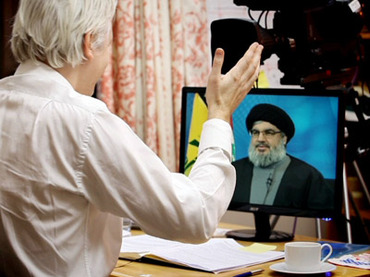 Assange Entrevista a Sayyed Nasralá para la Televisi&oacuten Rusa (v&iacutedeo)